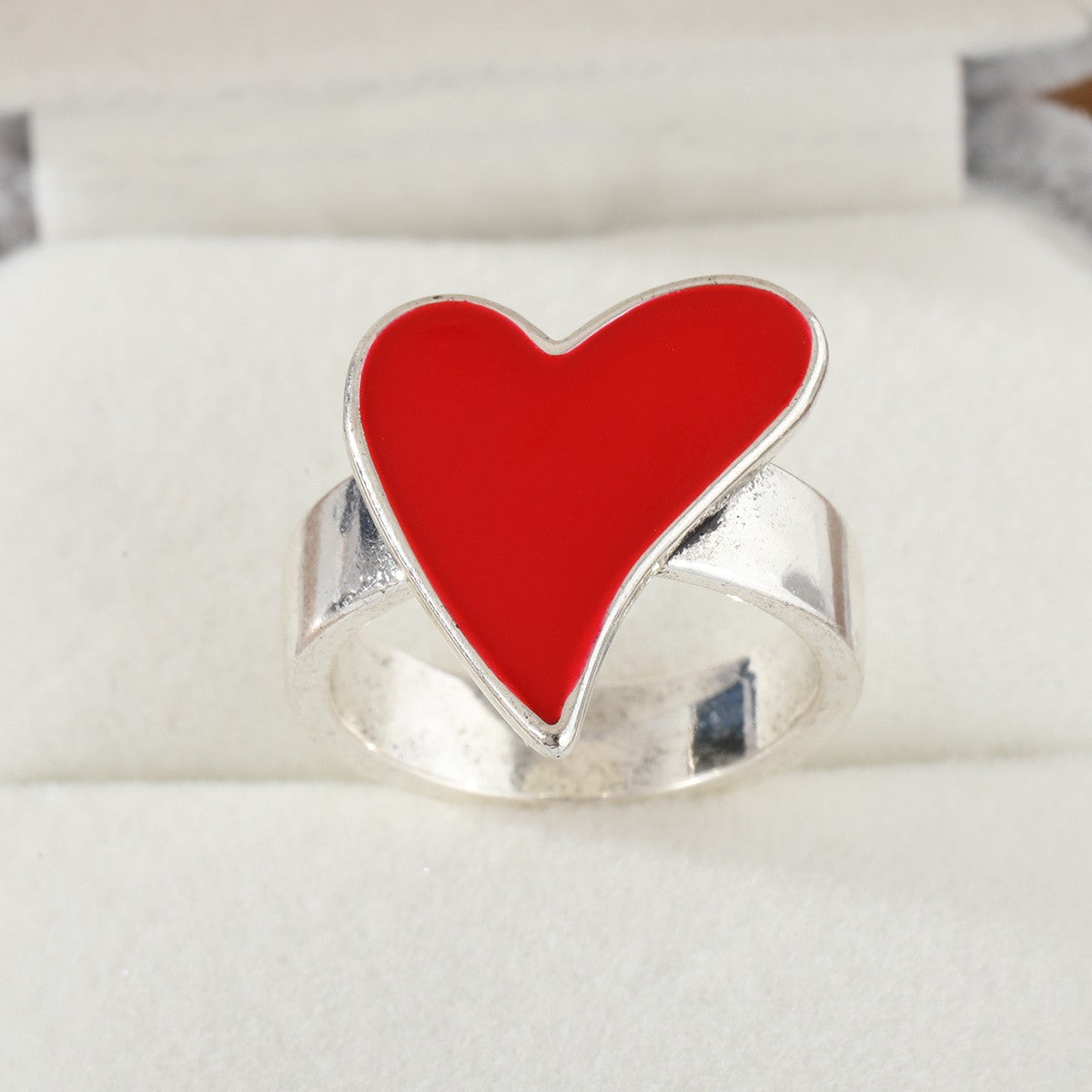 Red Heart Statement Ring