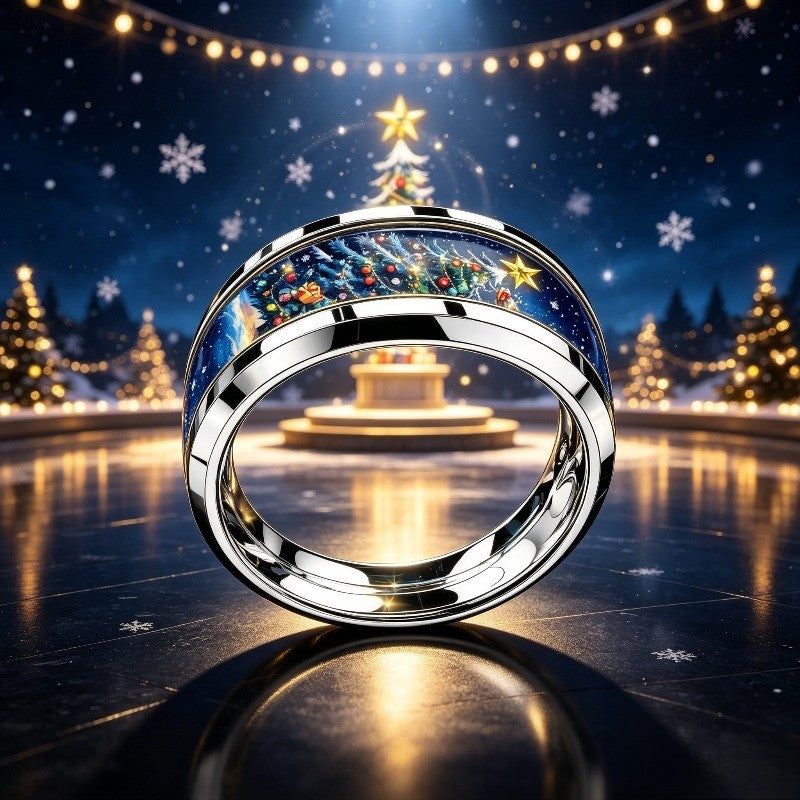 Christmas Tree Resin Ring