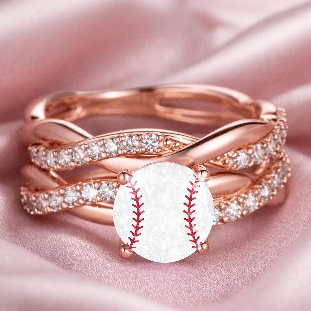 Baseball Stitch Wrap Ring