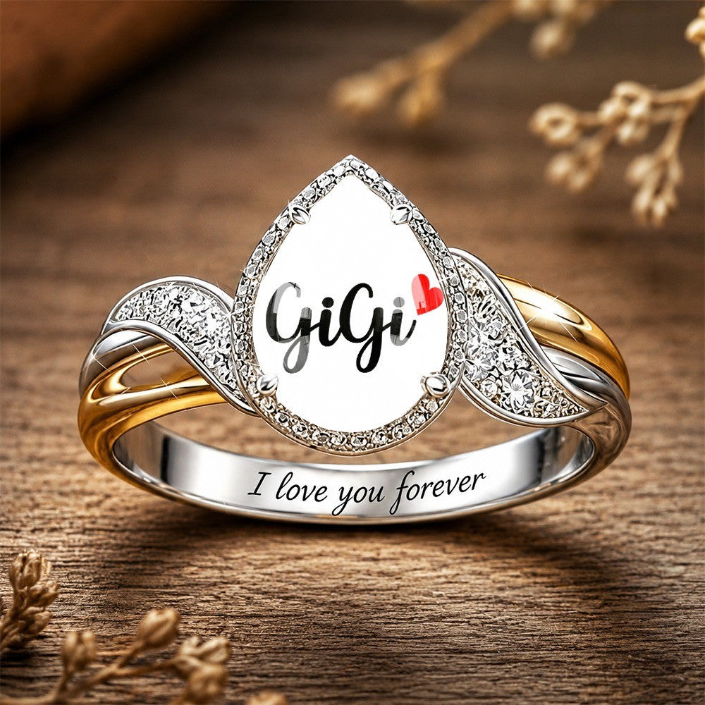 GiGi Teardrop Message Ring