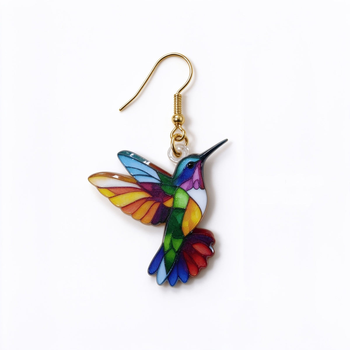 Colorful Hummingbird & Bead Charm Set