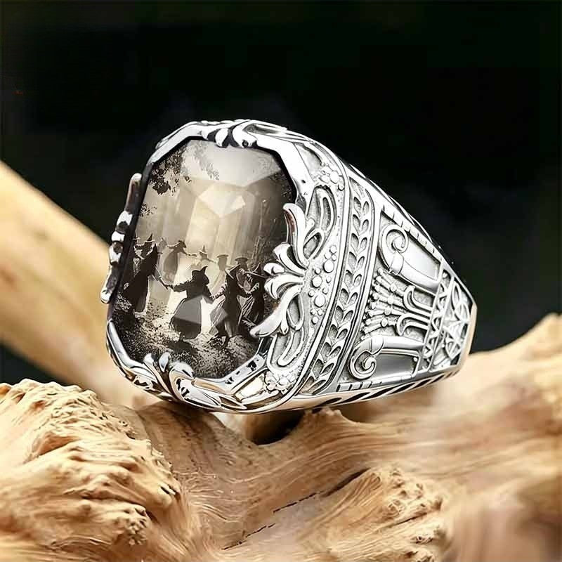 Castle Silhouette Square Ring
