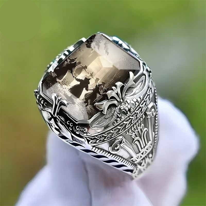 Castle Silhouette Square Ring