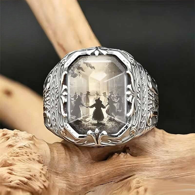 Castle Silhouette Square Ring