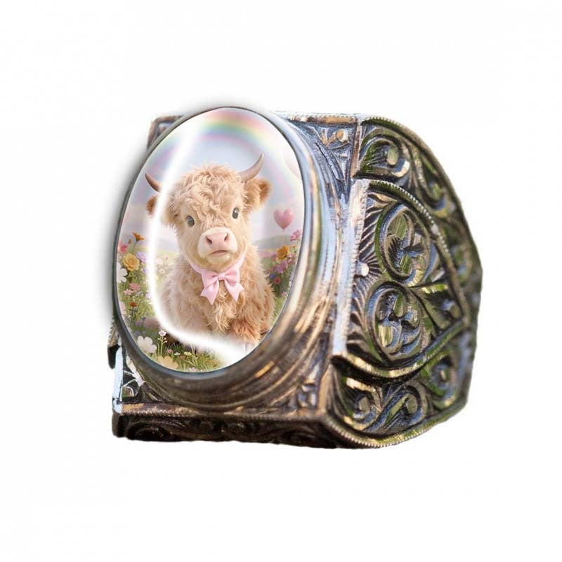 Highland Calf Dome Ring