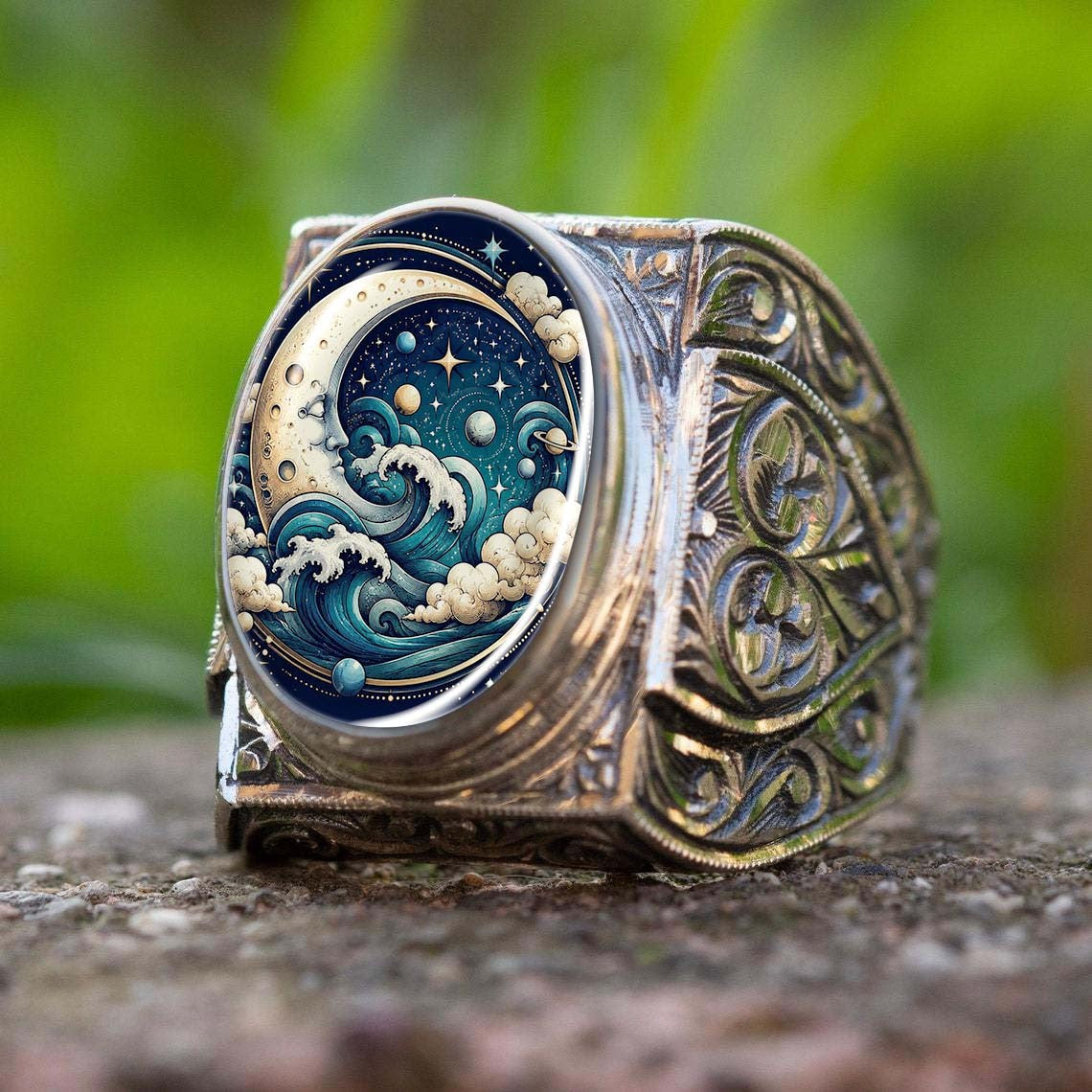 Starry Night Wave Ring