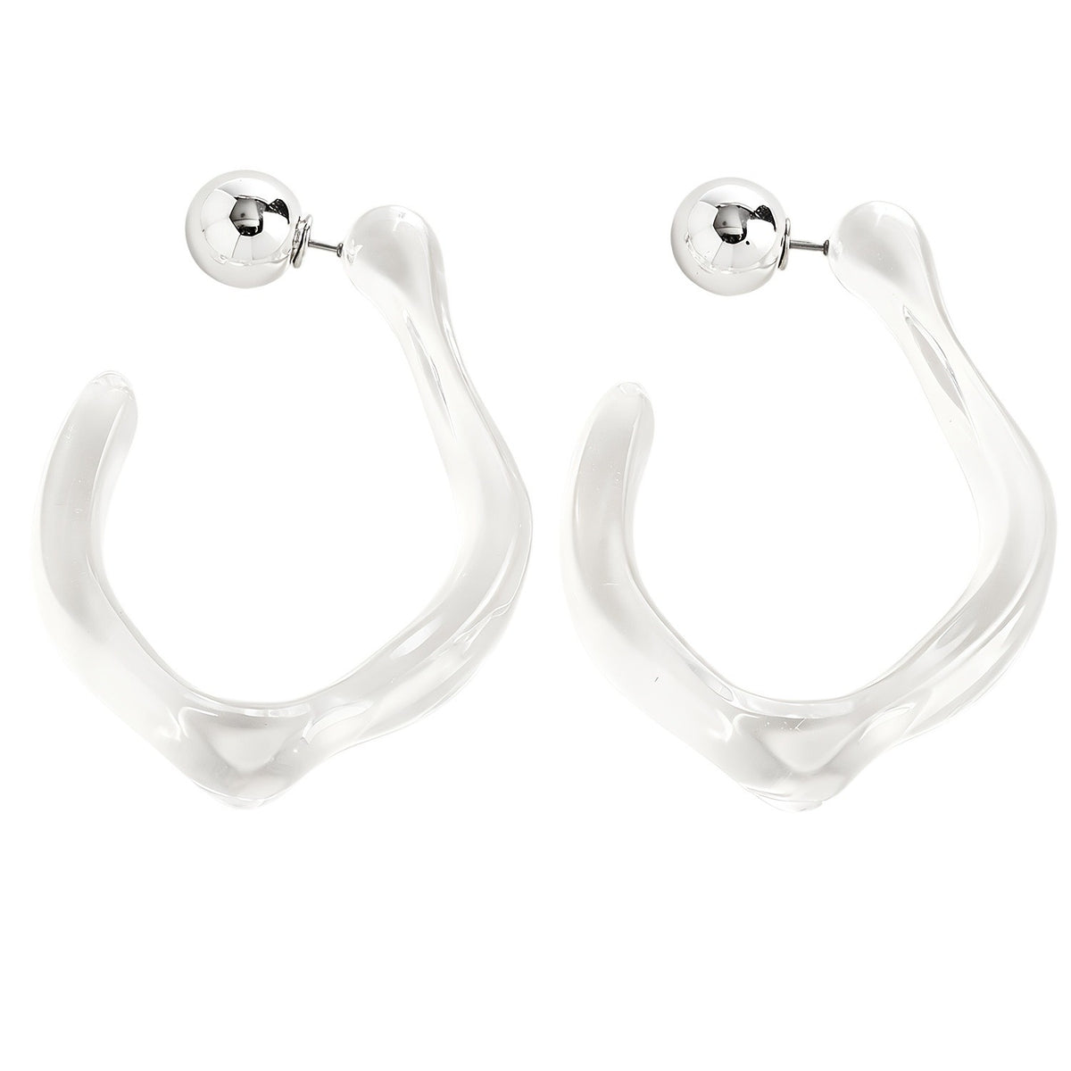 Clear Acrylic Hoop Earrings