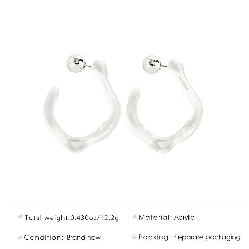 Clear Acrylic Hoop Earrings