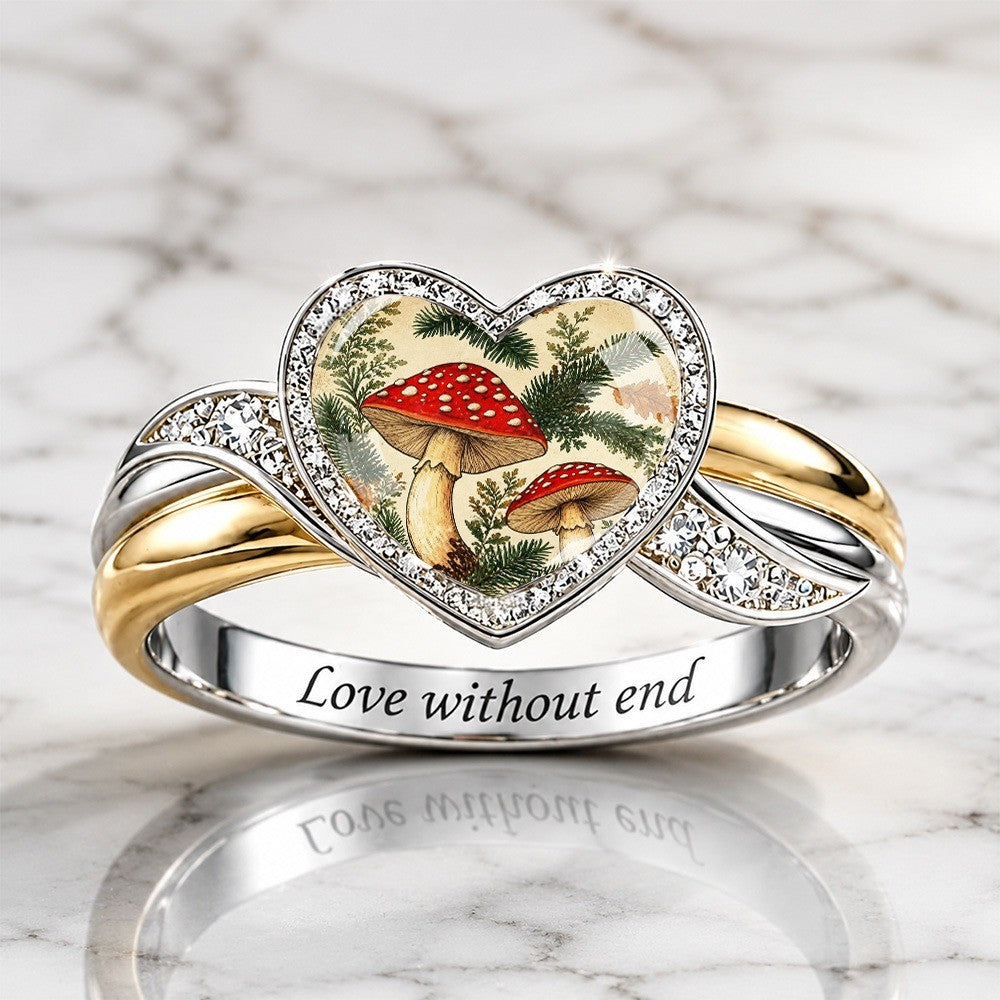 Mushroom Heart Ring