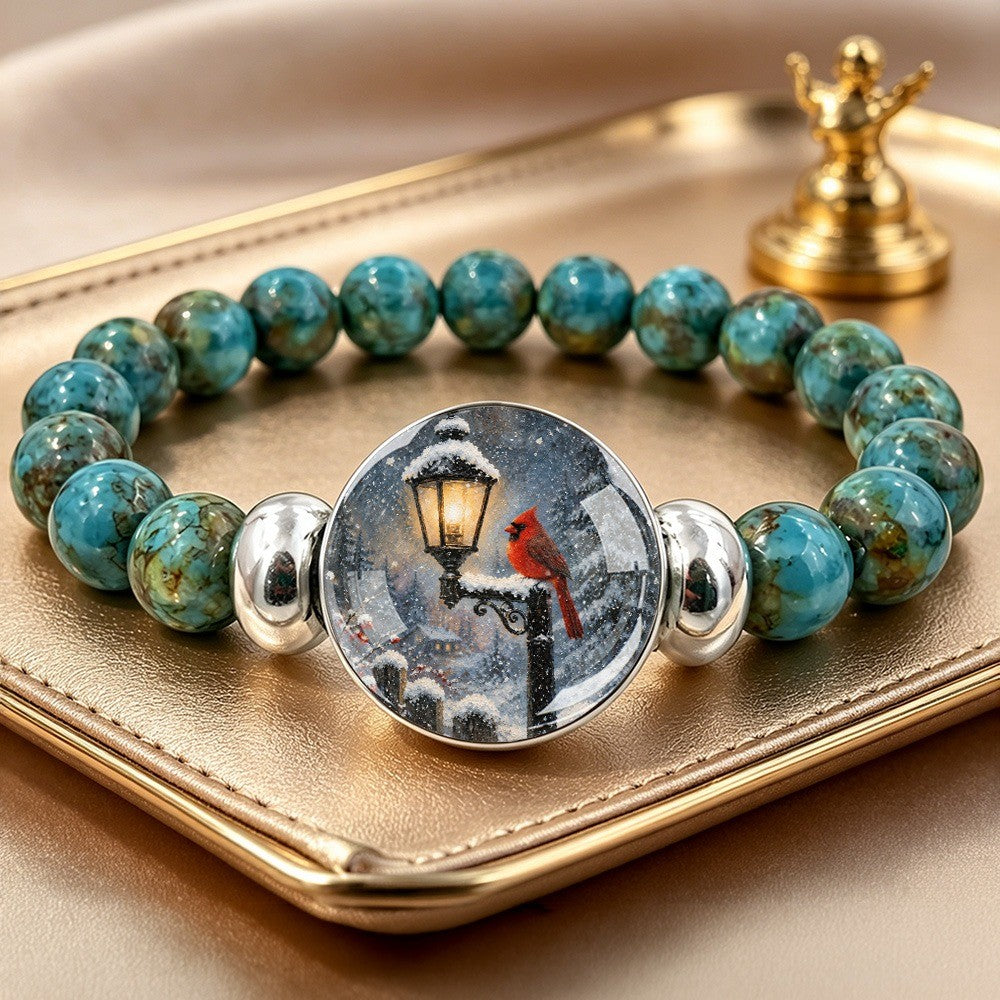 Winter Cardinal Street Lamp Bracelet