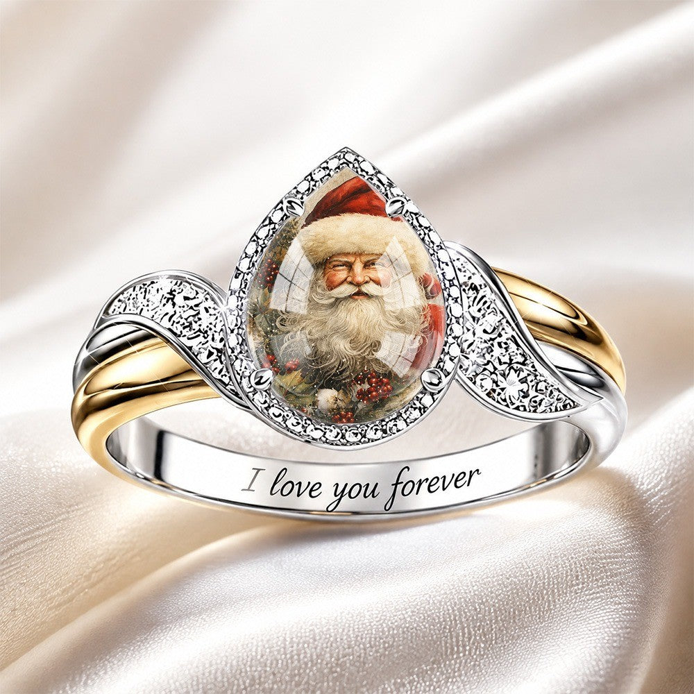 Santa Claus Teardrop Ring