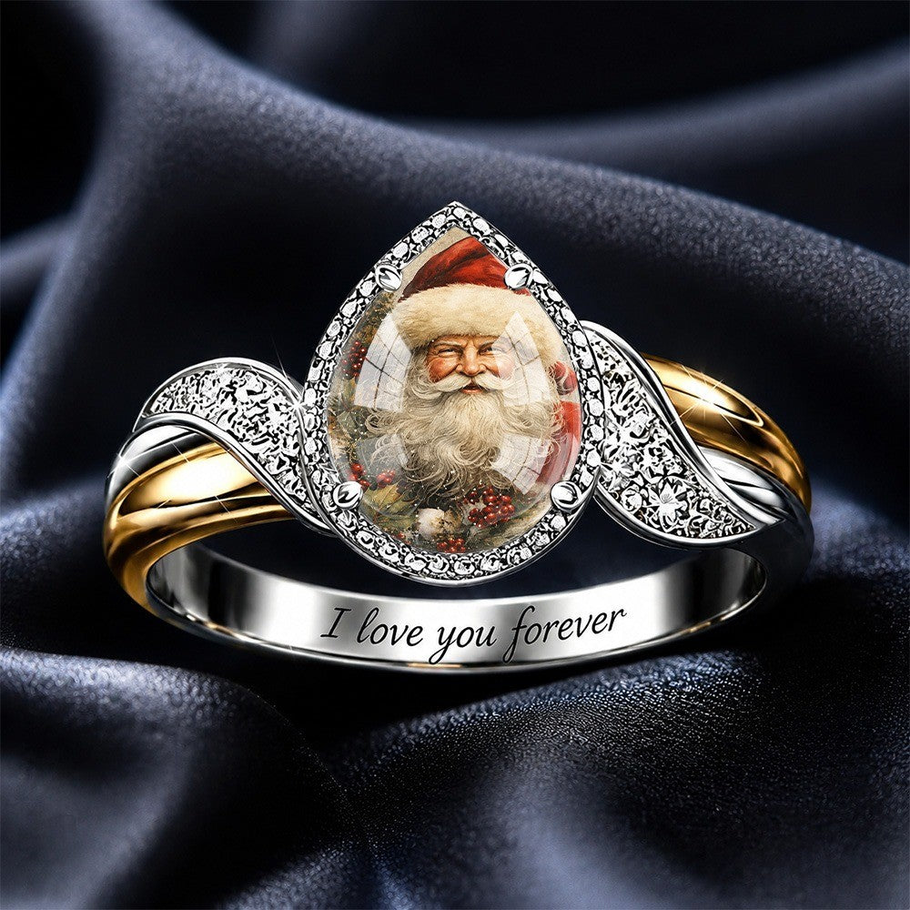 Santa Claus Teardrop Ring