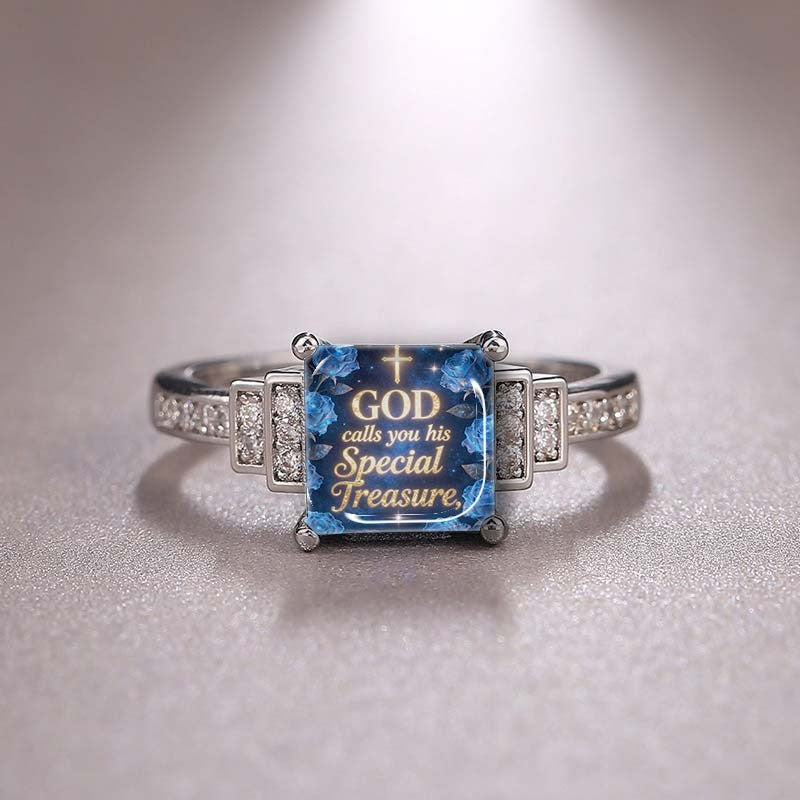 God's Special Treasure Square Ring