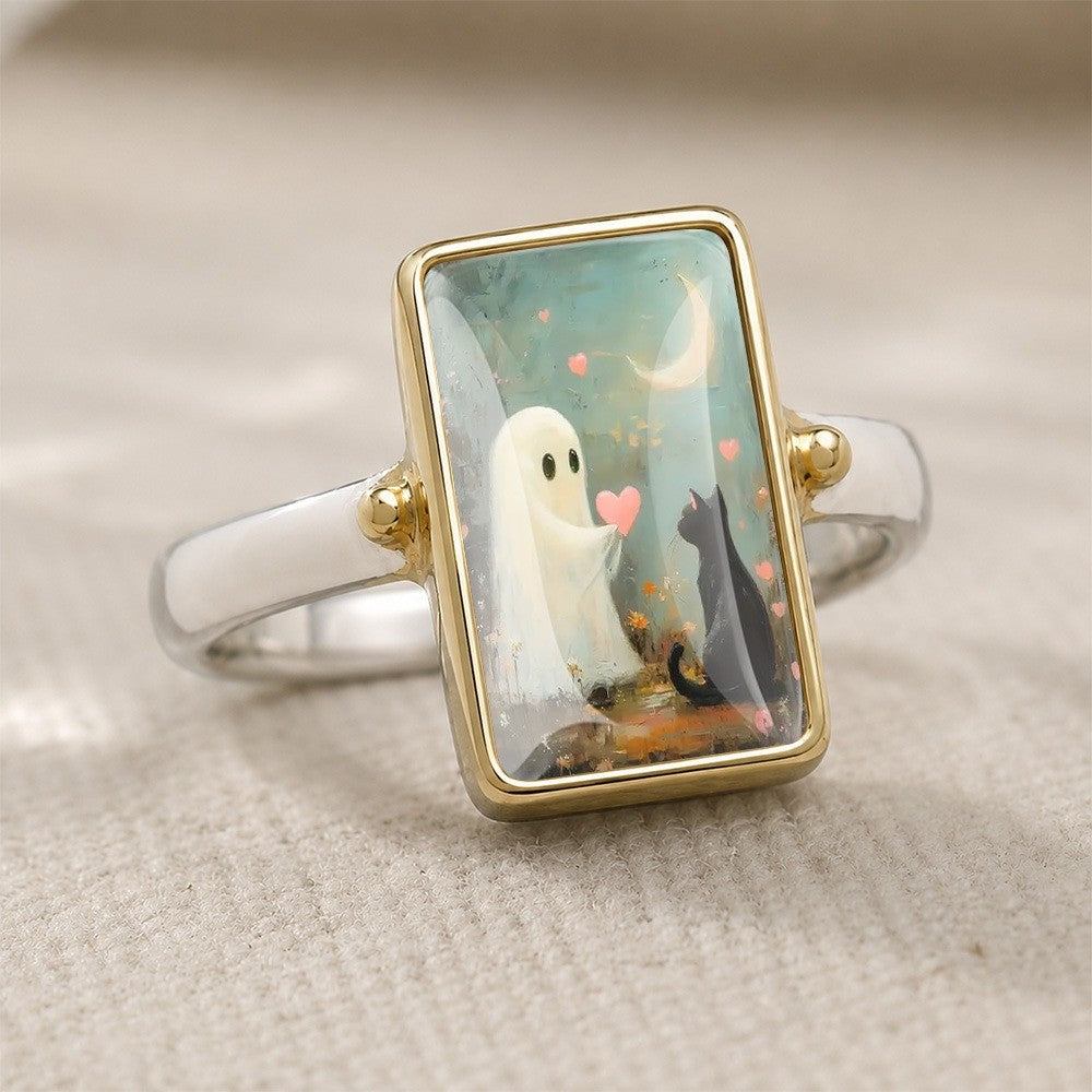 Ghost & Cat Moonlit Ring