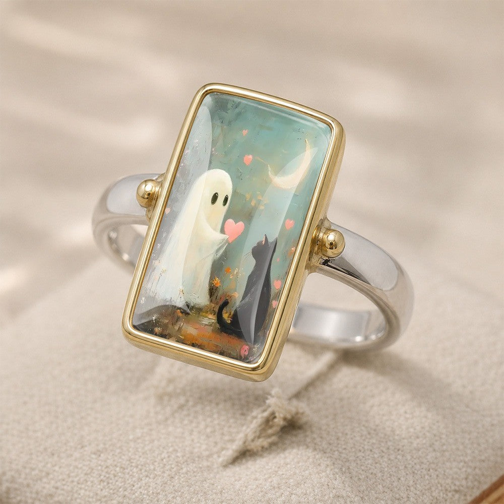 Ghost & Cat Moonlit Ring