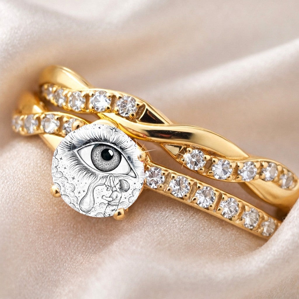 Starry Eye Statement Ring