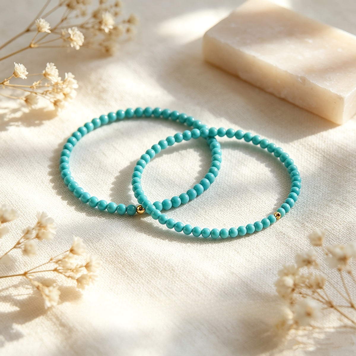 Turquoise Bead Bracelet Set