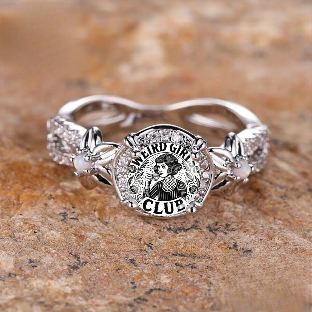 Weird Girls Club Portrait Statement Ring