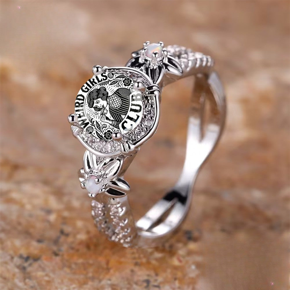 Weird Girls Club Portrait Statement Ring