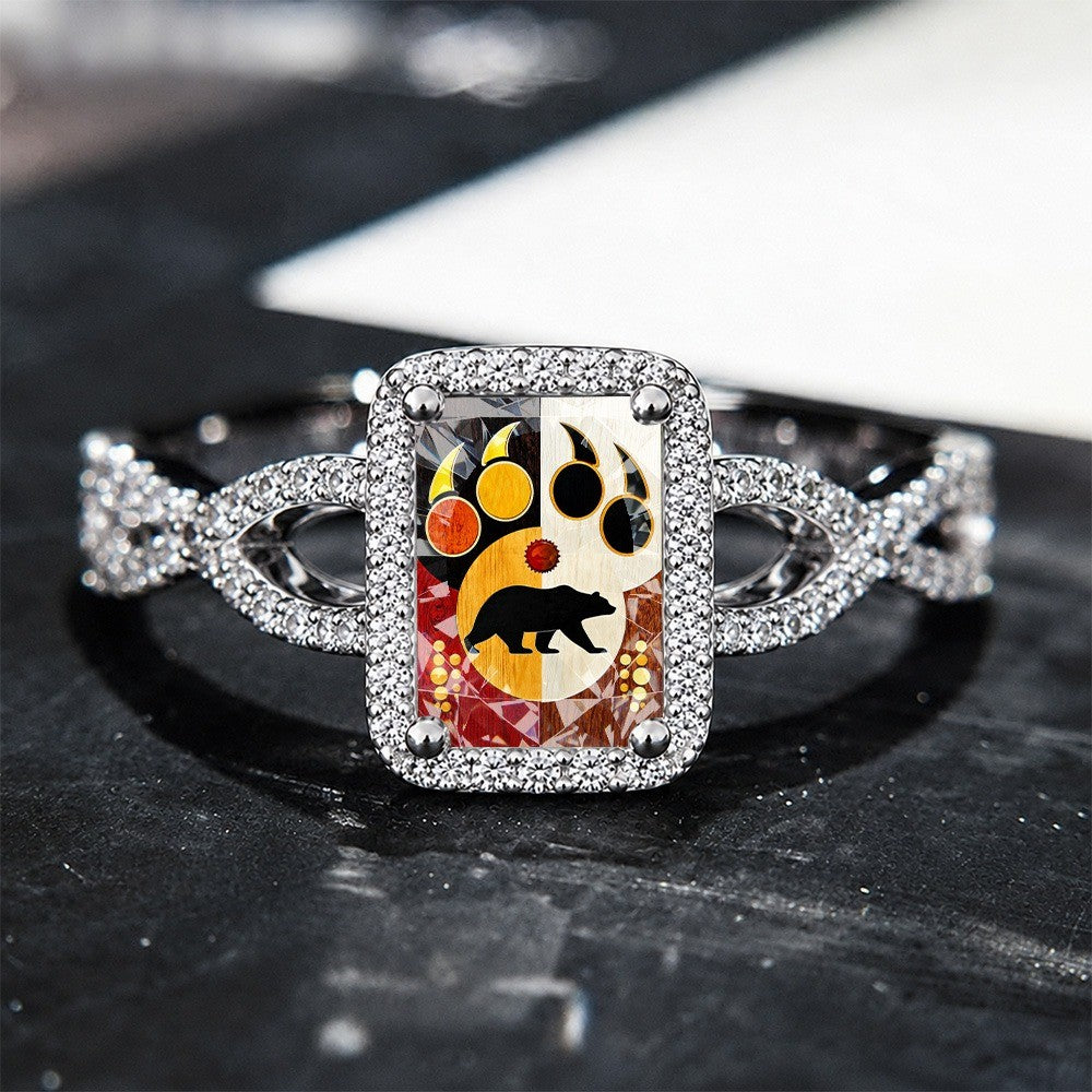 Bear Paw Square Ring
