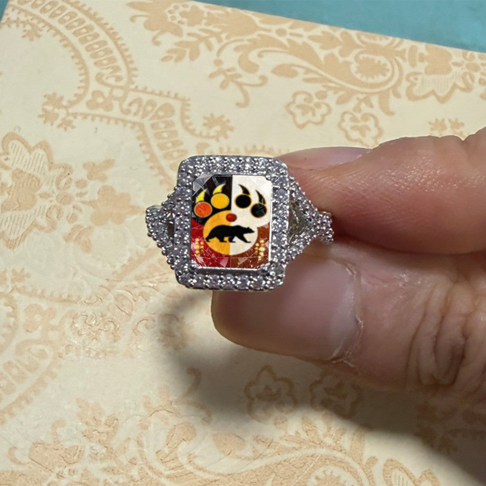Bear Paw Square Ring
