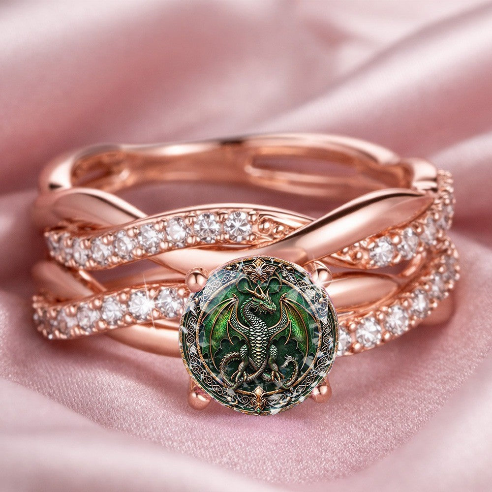 Green Dragon Multi-Band Ring
