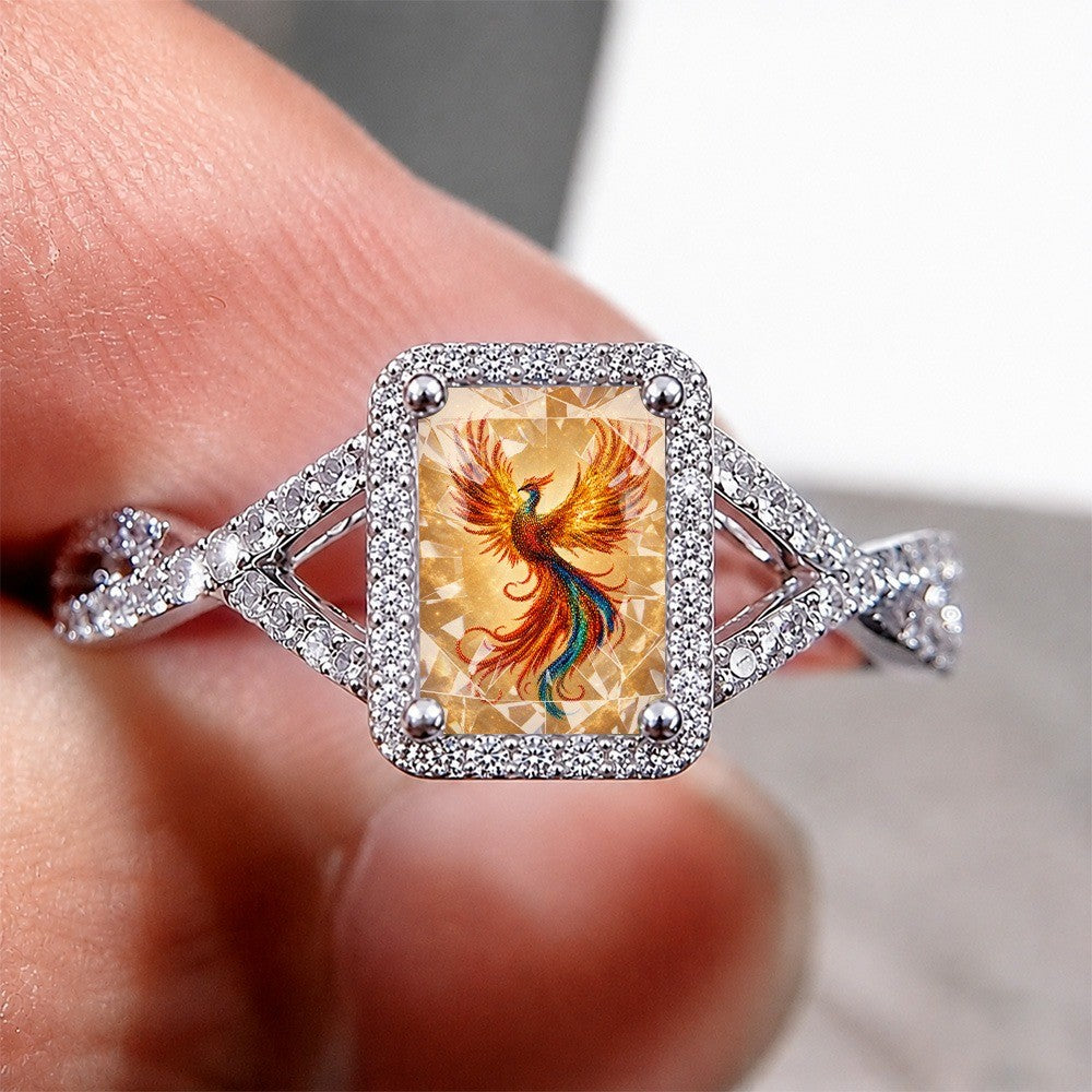 Square Phoenix Statement Ring