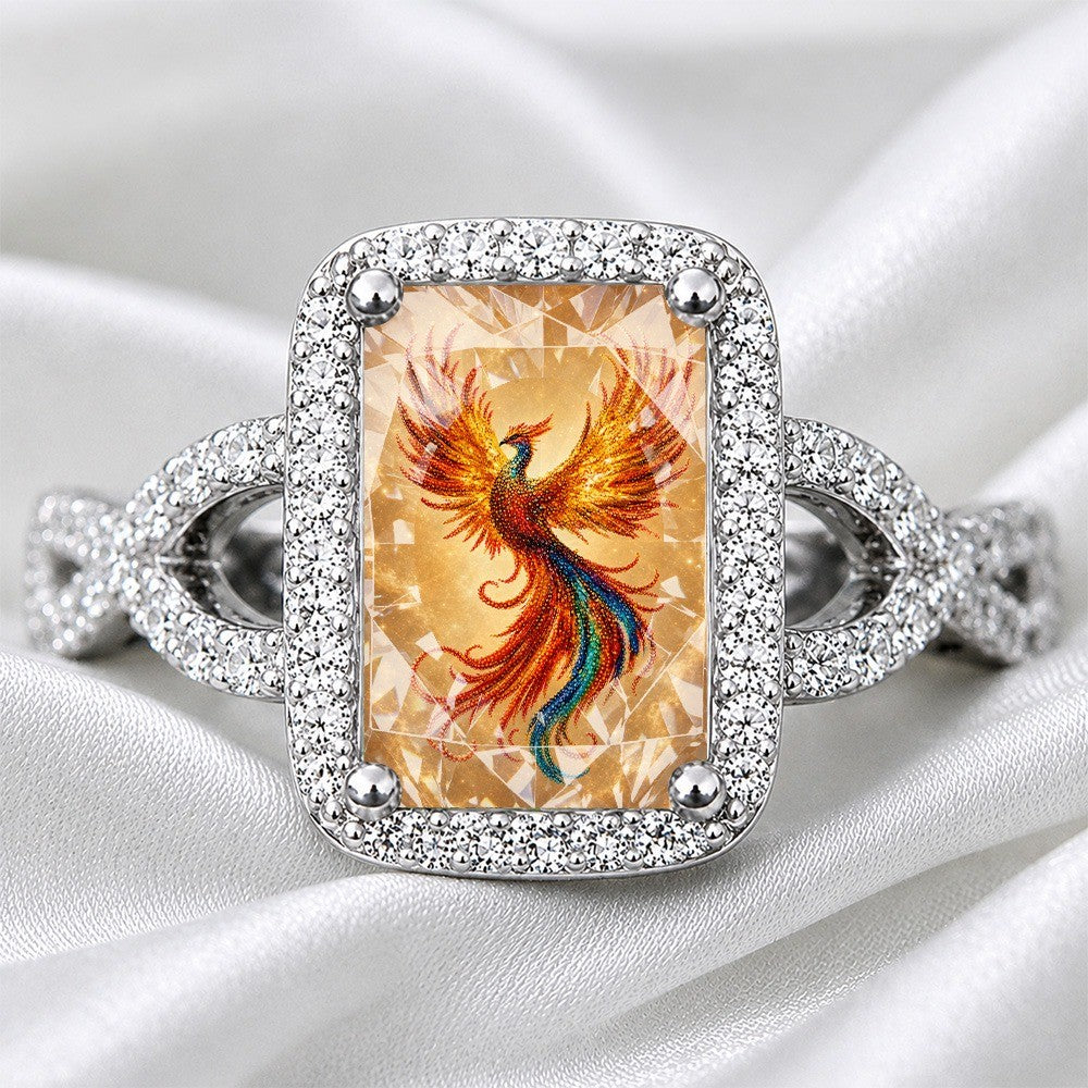 Square Phoenix Statement Ring
