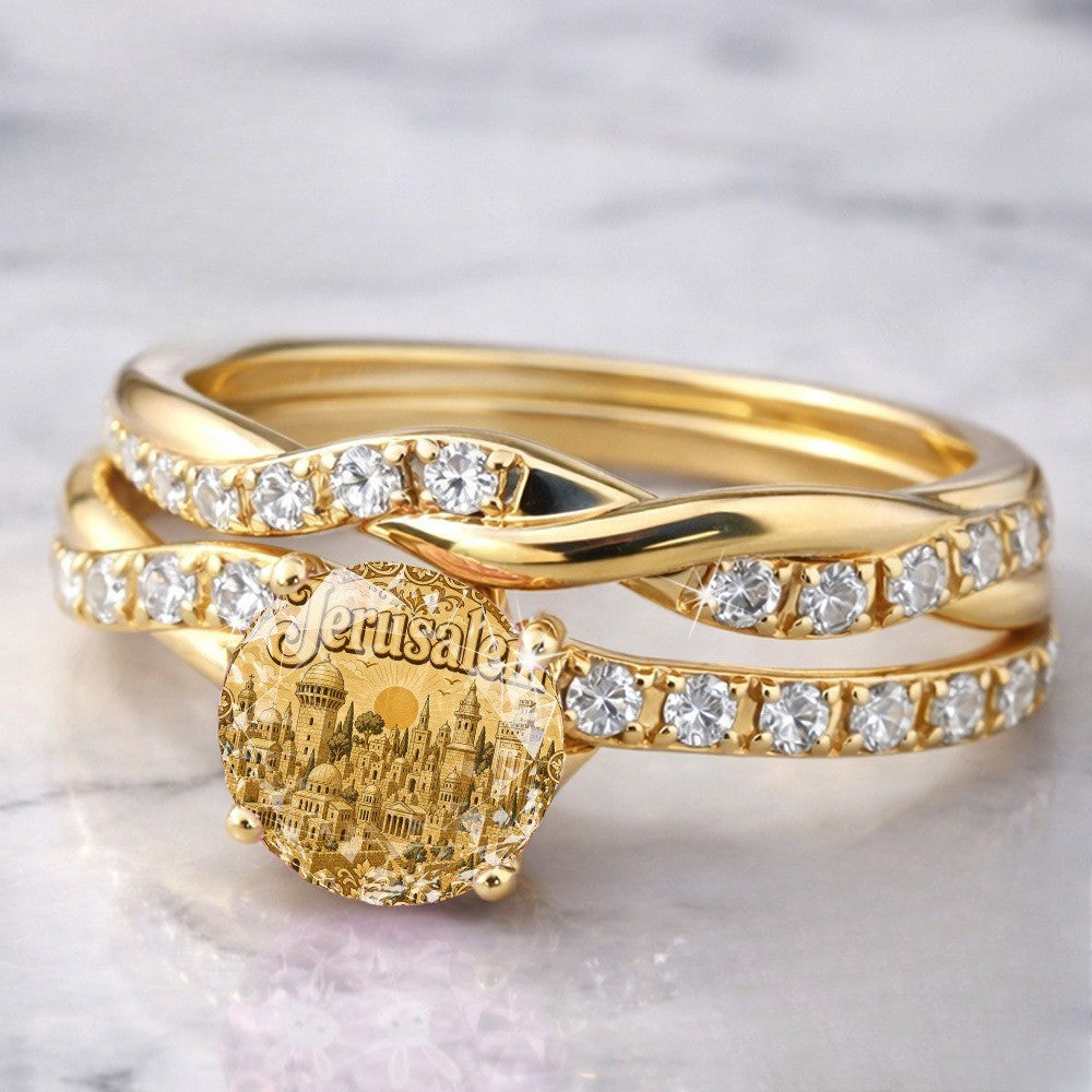 Jerusalem Cityscape Twisted Ring