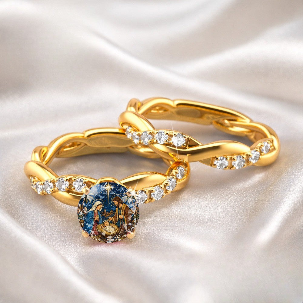 Nativity Scene Braided Ring