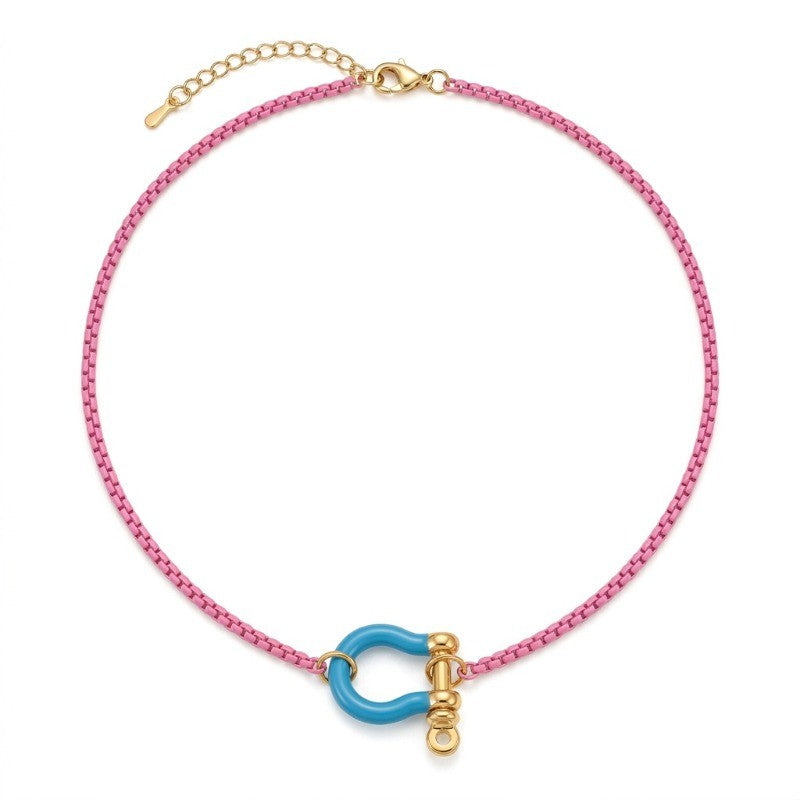 Braided Horseshoe Necklace