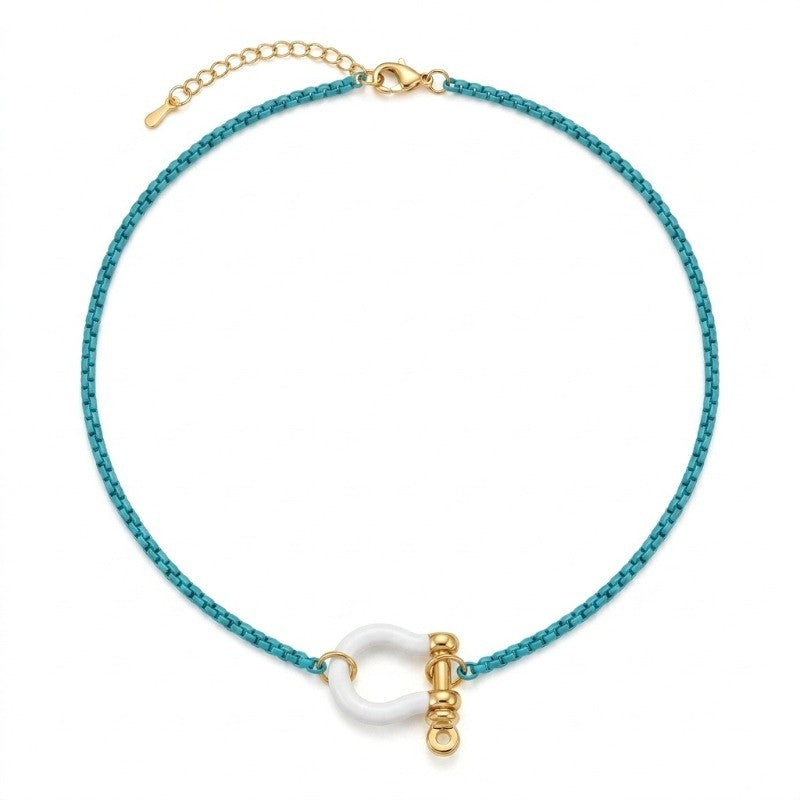 Braided Horseshoe Necklace