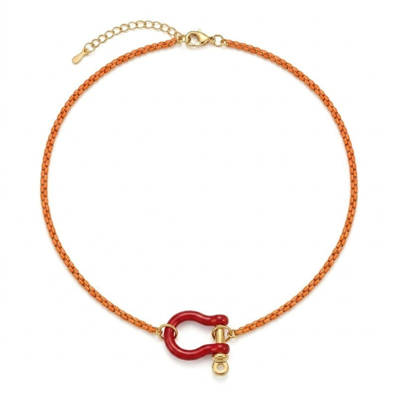 Braided Horseshoe Necklace