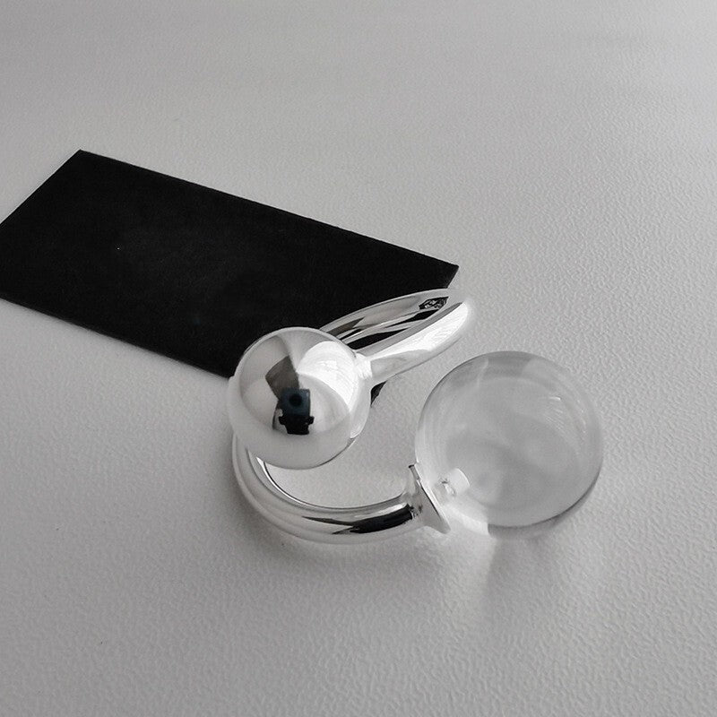 Double Glass Ball Ring