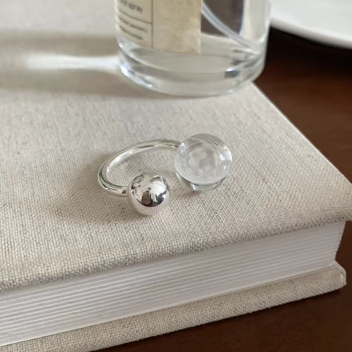 Double Glass Ball Ring