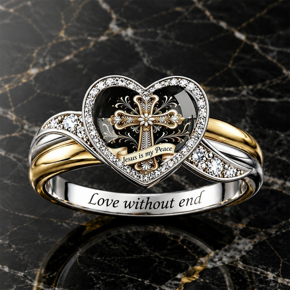 Infinite Love Cross Heart Ring