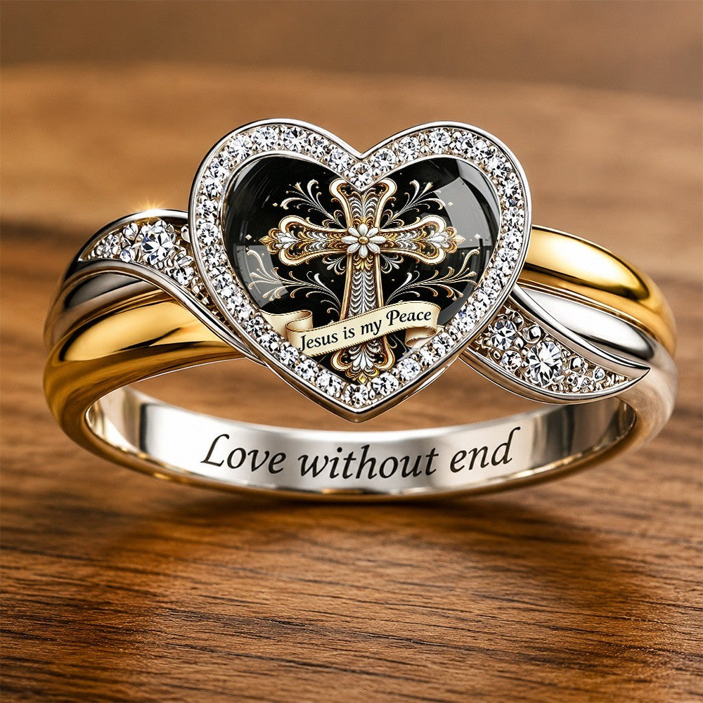 Infinite Love Cross Heart Ring