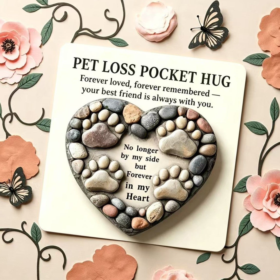Heart Paw Print Pocket Hug Keepsake