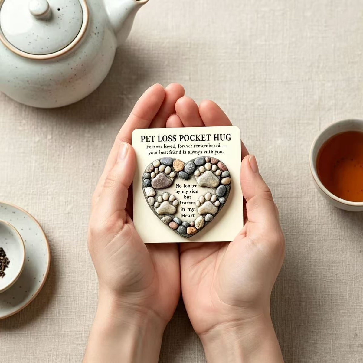 Heart Paw Print Pocket Hug Keepsake