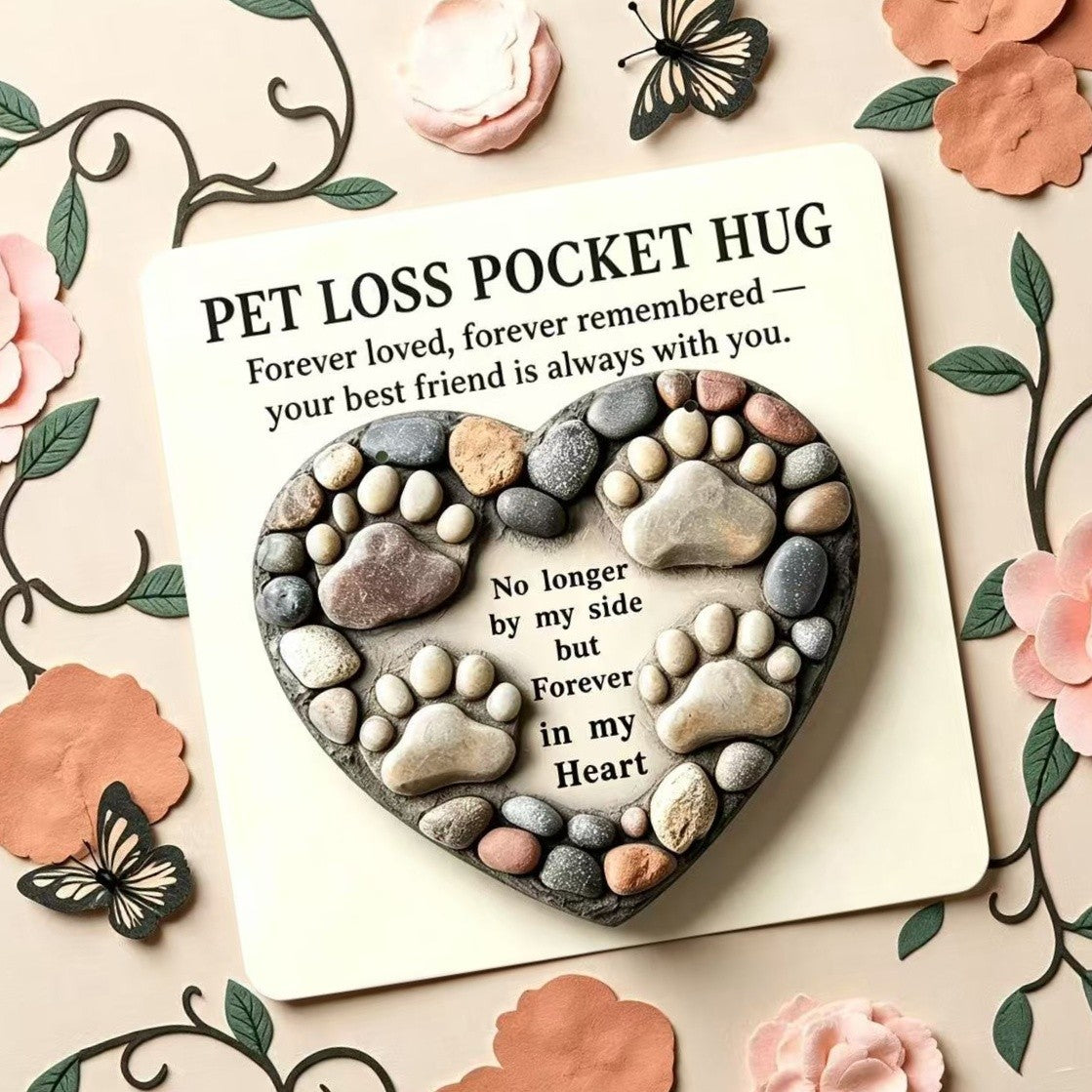 Heart Paw Print Pocket Hug Keepsake