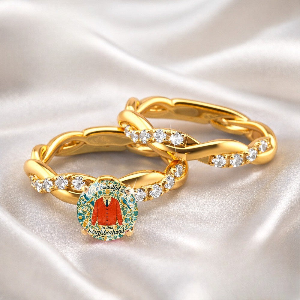 Floral Sweater Motif Ring