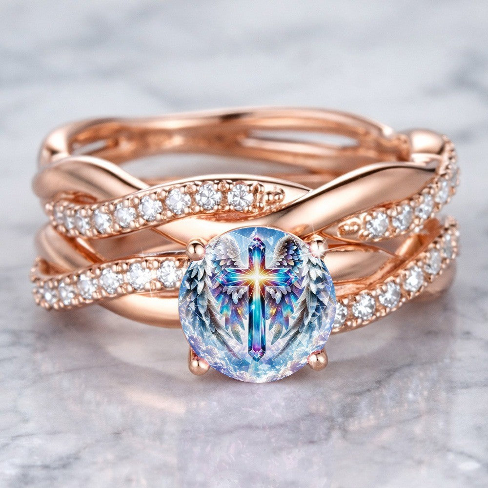 Angel Cross Statement Ring