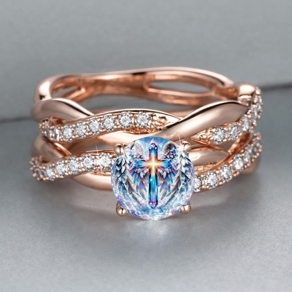 Angel Cross Statement Ring