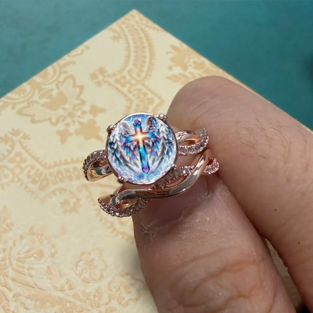 Angel Cross Statement Ring