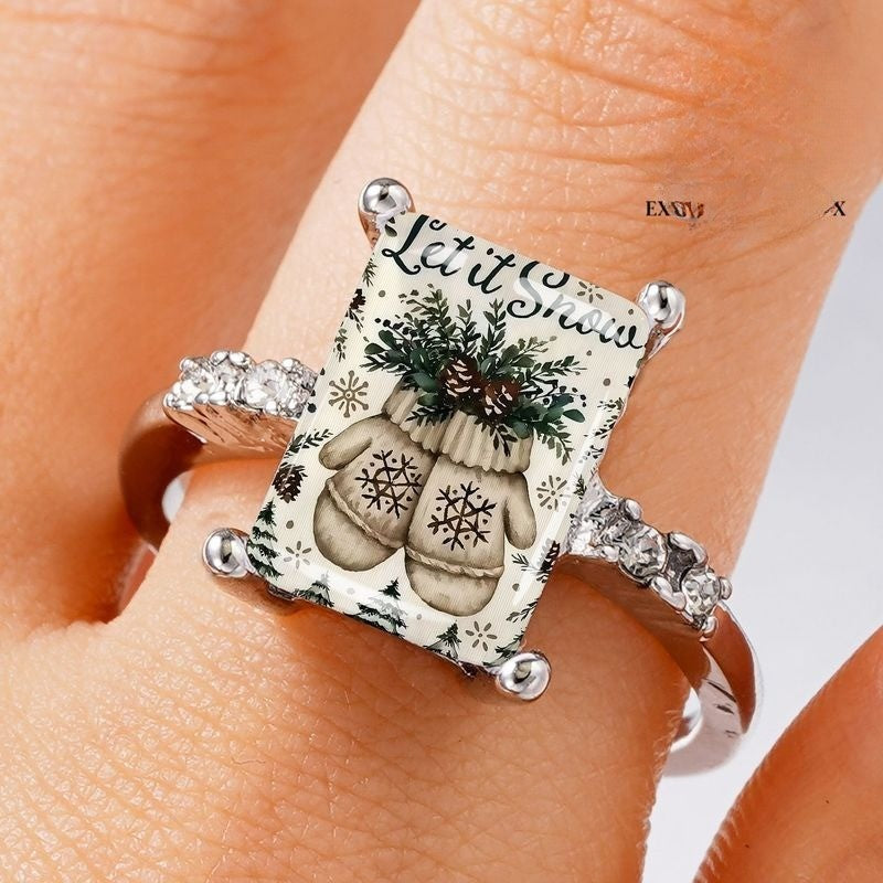 Winter Mitten Snowflake Ring