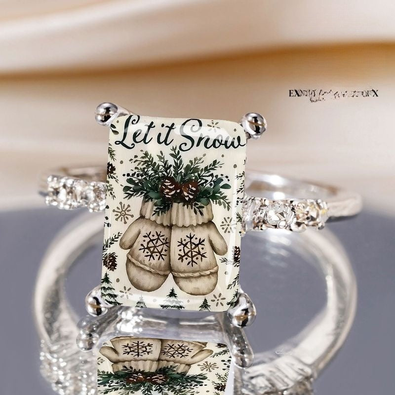 Winter Mitten Snowflake Ring