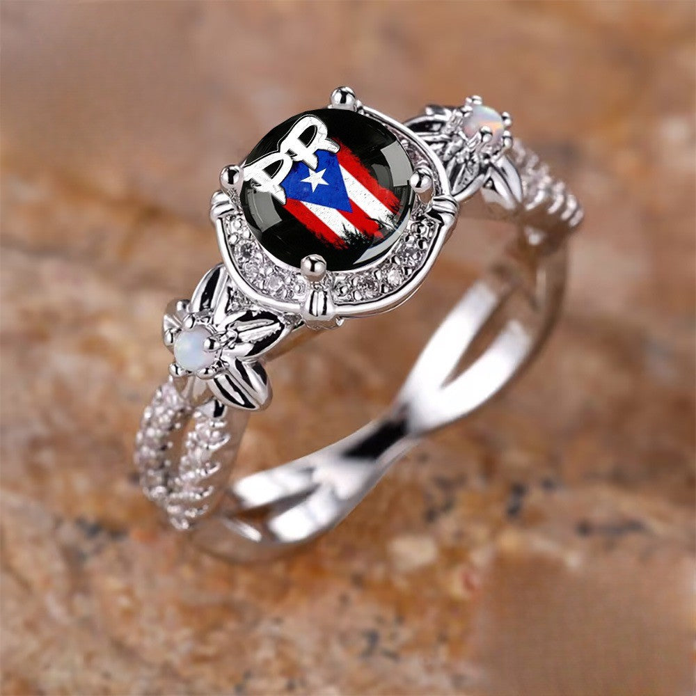 Puerto Rican Flag Ring
