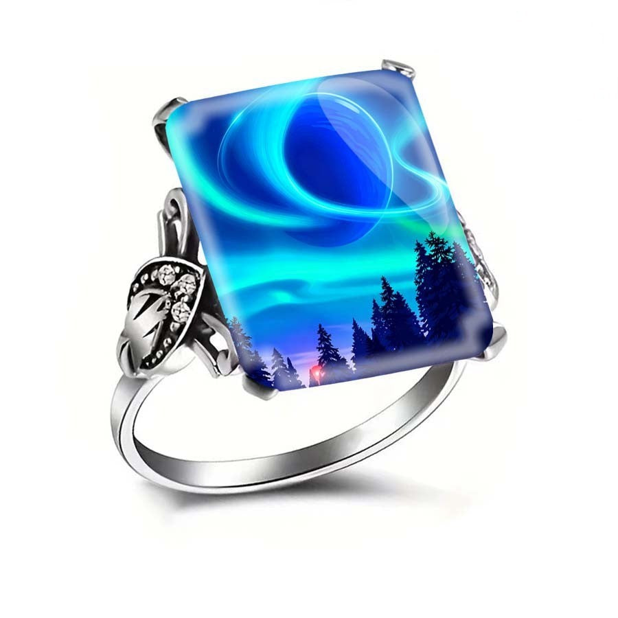 Aurora Forest Square Ring