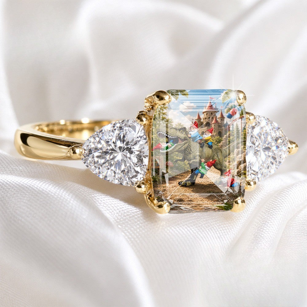 Whimsical Castle Scene Ring