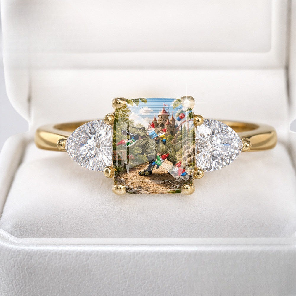 Whimsical Castle Scene Ring